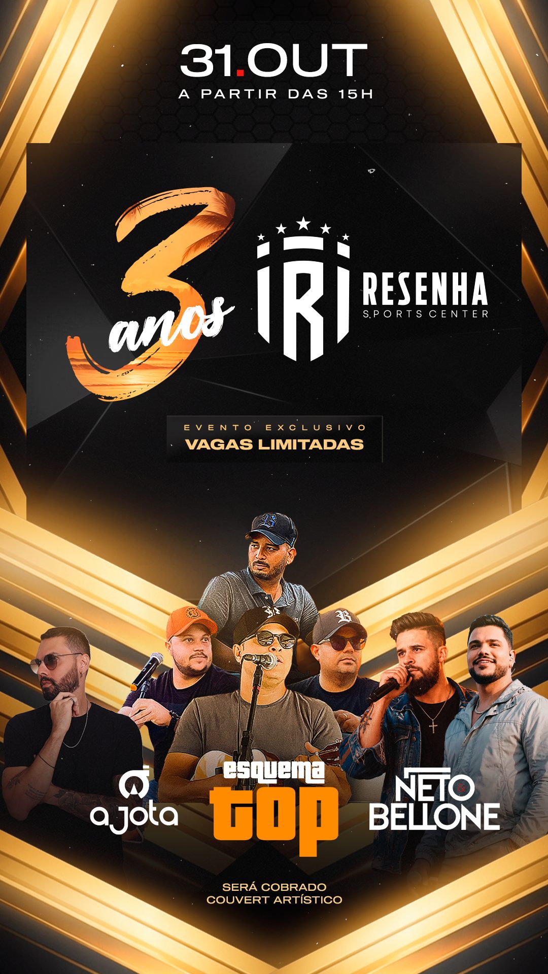 Pôster oficial — 3 anos de Resenha